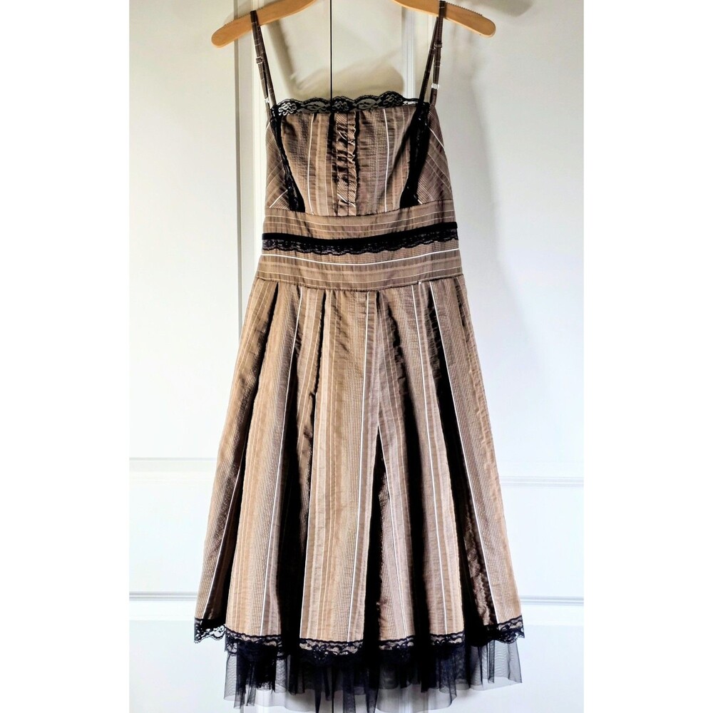 Stella Ray Rob Paris Corset Fit Flare Dress Whimsy Goth Coquette Midi T42 - Picture 3 of 13